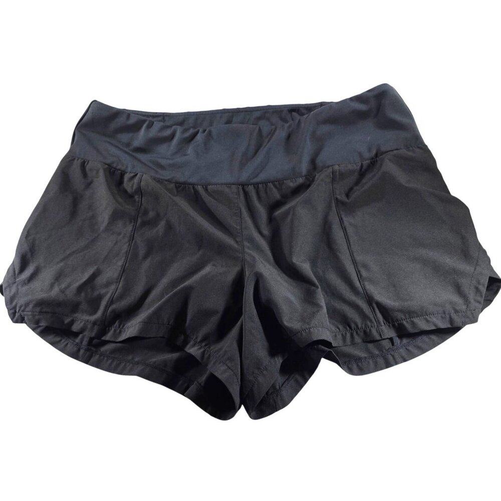 CVG Womens lined Workout Shorts L Black neutral Polyester Spandex yoga running